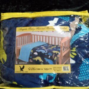 Angela Baby Dinosaur Flannel Borrego Blanket